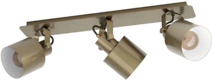EGLO Plafondspot Southery 3 lamps crè, me goud geborsteld