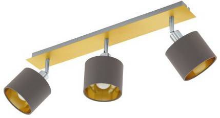 Eglo Plafondspot Valbiano 3 lichts cappuccino met goud 97538