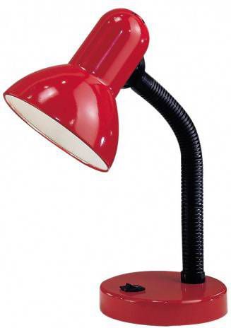 EGLO Tafellamp Basic rood/ø12, 5 x h30 cm/excl. 1x e27(elk max. 40 w)/tuimelschakelaar draaibaar flexibele hals bureaulamp tafellamp bureaulamp lamp kantoor bureaulamp