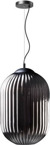 ETH Hanglamp Glamm M 30cm Smoke Glass Ribbel/Zwart