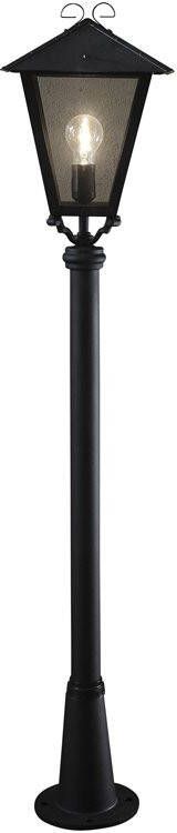 Konstsmide Staande Buitenlamp 'Benu' 128cm hoog, E27 max 100W / 230V, kleur Zwart