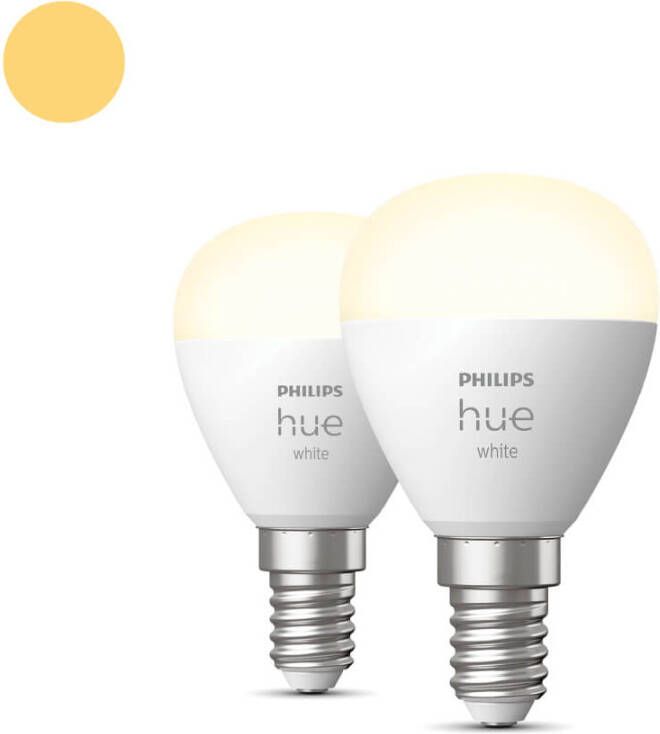 Philips Lichtbron kogel Hue E14 6W White set van 2 929002440604