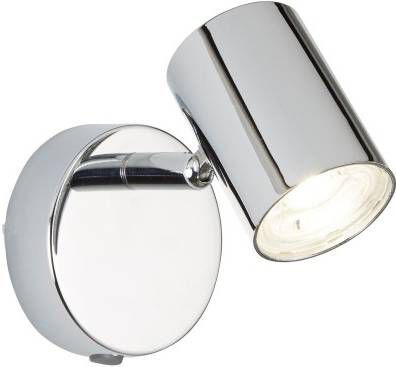 Searchlight LED wandspot Rollo, chroom met schakelaar