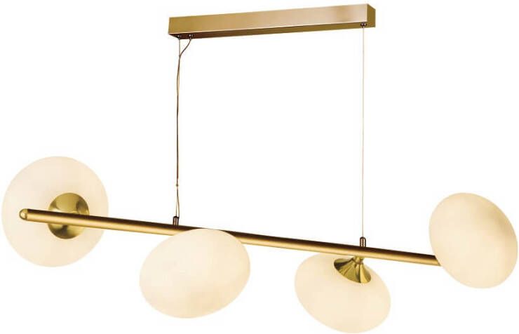 Searchlight Gouden hanglamp Pebble 4 lichts 94041 4GO