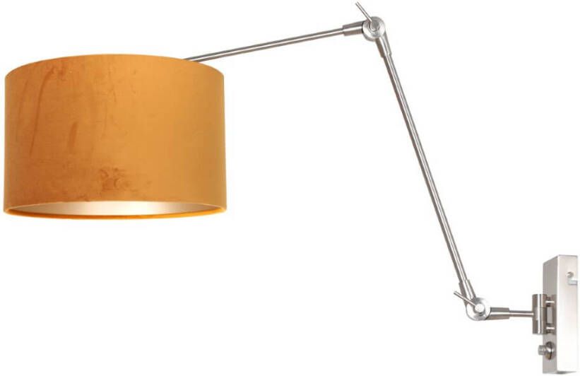 Steinhauer Verstelbare muurlamp Prestige Chic met goud velvet 8111ST