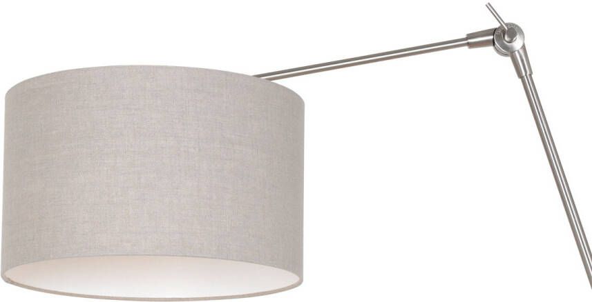 Steinhauer Wand Leeslamp Prestige Chic RVS met 30cm taupe lampenkap 8107ST