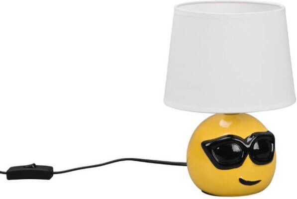 Trio international Witte slaapkamerlamp Coolio met smiley R51201001