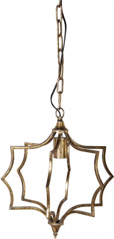 PTMD Hanglamp 'Declan', IJzer, 147 x 36.5 x 32cm, kleur Goud