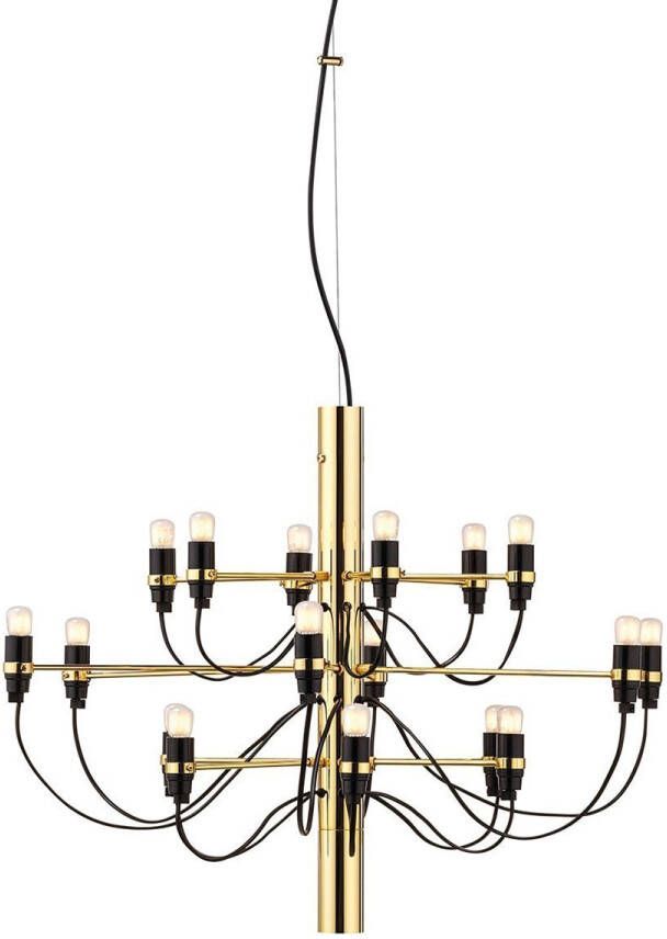 FLOS 2097/18 Kroonluchter Messing/Frosted Bulbs