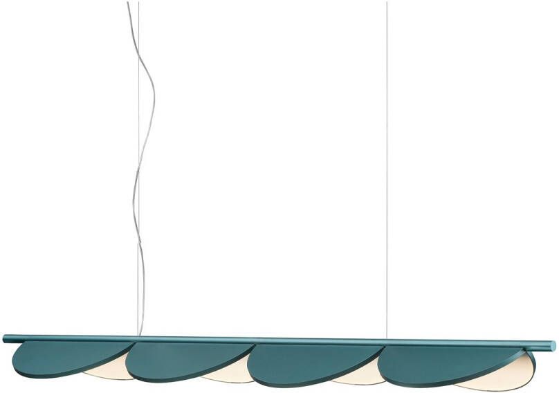FLOS Almendra Linear S4 Hanglamp Blauw Metallic