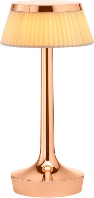 FLOS Bon Jour Unplugged Tafellamp Koper Plissé