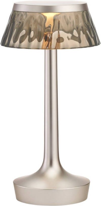 FLOS Bon Jour Unplugged Tafellamp Mat Chroom Fume