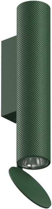 FLOS Flauta H225 Outdoor LED Wandlamp Spiga Forest Green