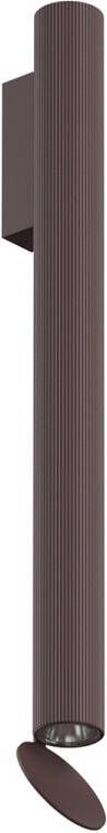 FLOS Flauta H500 Outdoor LED Wandlamp Riga Deep Brown