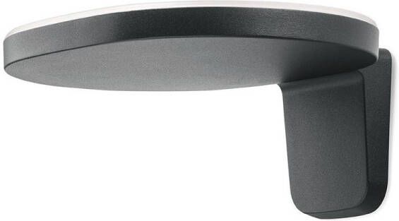 FLOS Oplight Wandlamp W2 Antraciet b. 29, 3 x h. 12, 4 x d. 29, 1 cm.