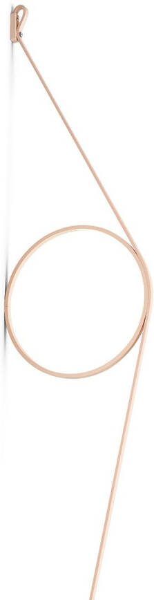 FLOS WireRing Wandlamp Roze Kabel Roze Ring