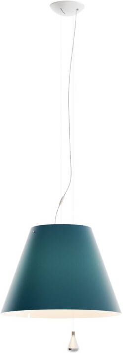 Luceplan Costanza Hanglamp Contragewicht Petroleum Blue Lampenkap