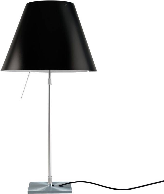 Luceplan Costanza Tafellamp Aluminium Liquorice Black Lampenkap