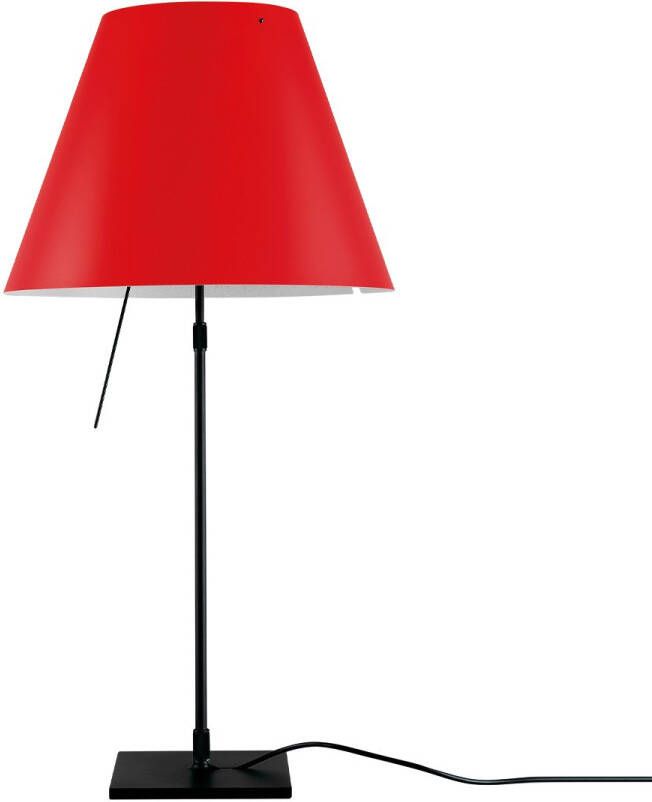 Luceplan Costanza Tafellamp Aluminium Primary Red Lampenkap