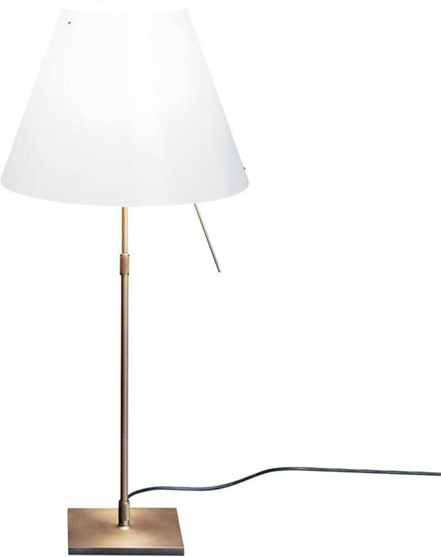 Luceplan Costanza Tafellamp Messing Witte Lampenkap