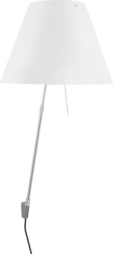 Luceplan Costanza Wandlamp Aluminium Witte Lampenkap