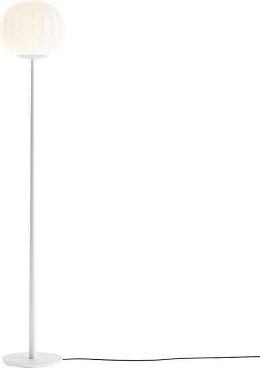 Luceplan Lita Vloerlamp Aluminium Wit Diameter glas 30 cm Lampvoet 28 cm
