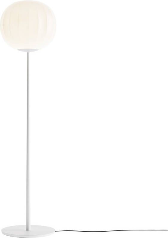 Luceplan Lita Vloerlamp Aluminium Wit Diameter glas 42 cm Lampvoet 40 cm