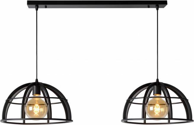 Lucide hanglamp Dikra 2 lamp zwart Ø40 cm Leen Bakker