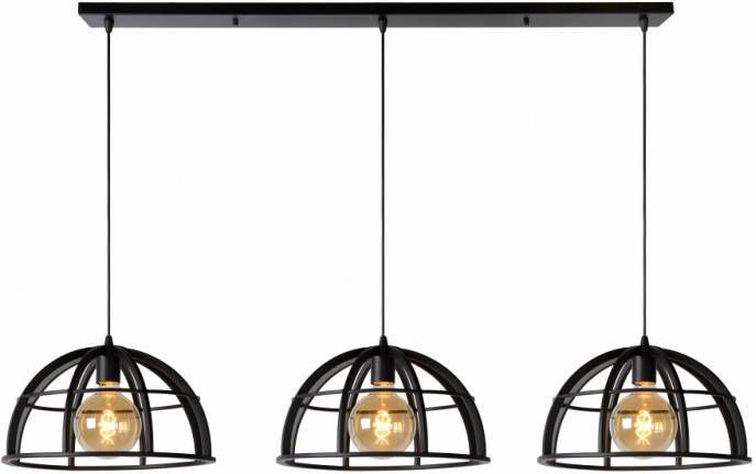 Lucide hanglamp Dikra 3 lamp zwart Ø40 cm Leen Bakker
