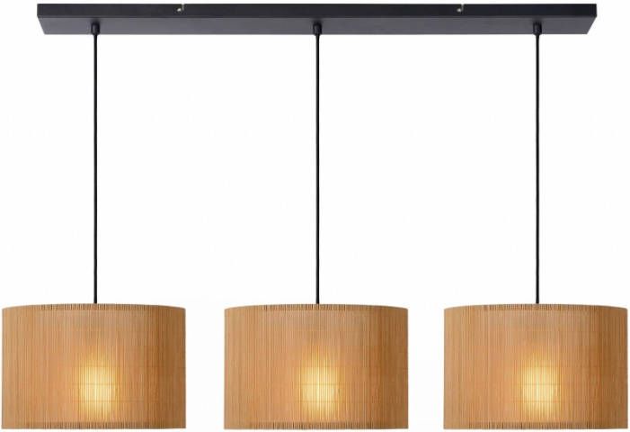 Lucide Magius Hanglamp 3xe27 Licht Hout
