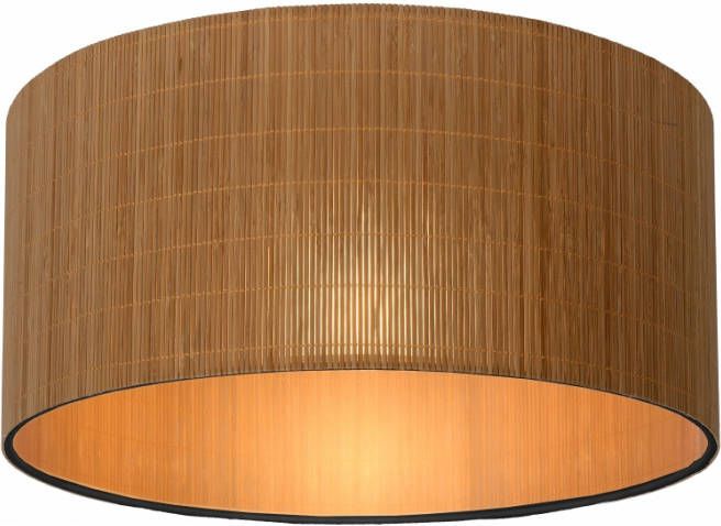 Lucide Magius Plafonnière Ø 42 Cm 1xe27 Licht Hout