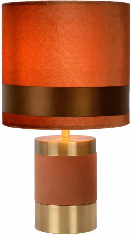 Lucide Frizzle. Tafellamp bruin ø18 1xe14 40w metaal