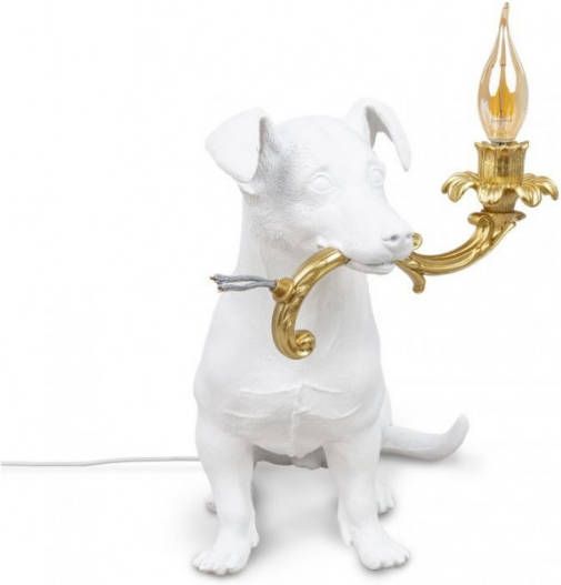 Seletti LED decoratie tafellamp Rio, hond in wit