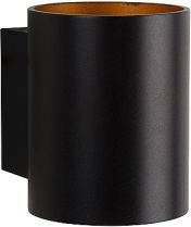 Lucide wandlamp Xera rond zwart Leen Bakker