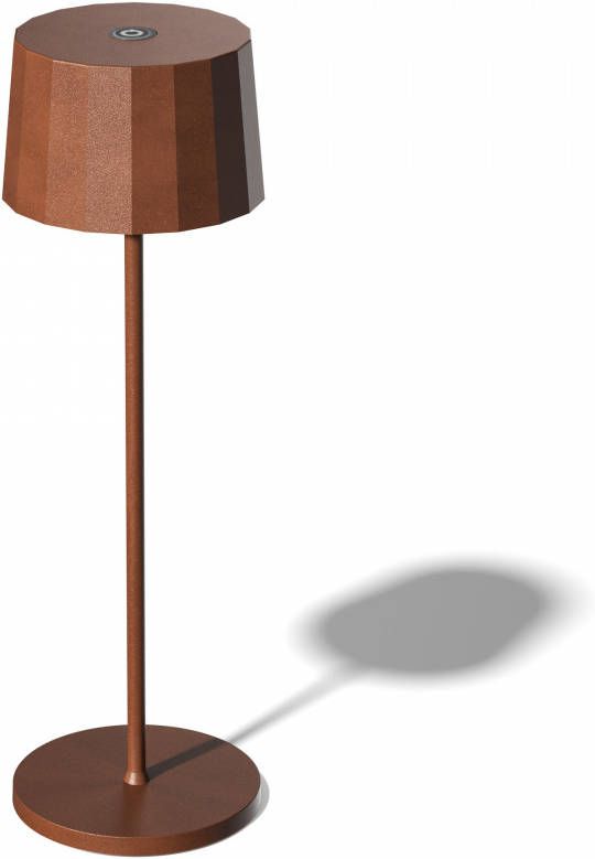 KS Verlichting Oplaadbare LED Tafellamp Lido Corten kleur