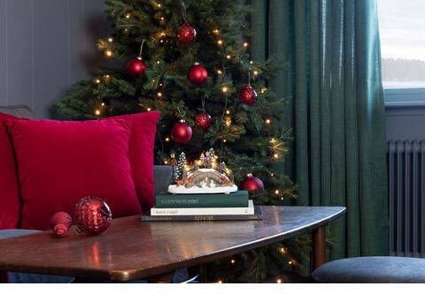 KONSTSMIDE Kerstfiguur Kerst versiering Led tafereel vijver met brug(1 stuk )