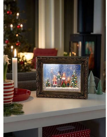 KONSTSMIDE Led lantaarn Kerst versiering Led fotolijstje met kerstkoor(1 stuk )