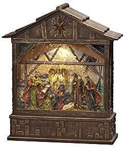 KONSTSMIDE Led lantaarn Kerst versiering Led waterlantaarn, "Kribbe met kindeke Jezus"(1 stuk )