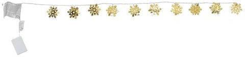 Konstsmide Lichtsnoer Sneeuwvlokjes Led 90 Cm Staal Goud