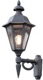KonstSmide Klassieke muurlamp Pallas Up 28cm zwart 481 750