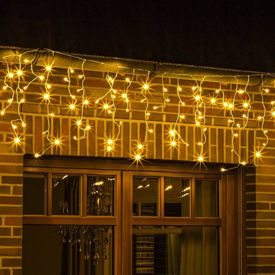 CHI Ijspegelverlichting Lichtsnoer Met 400 Lampjes Warm Wit En Knipper Functie Kerstverlichting Kerstboom