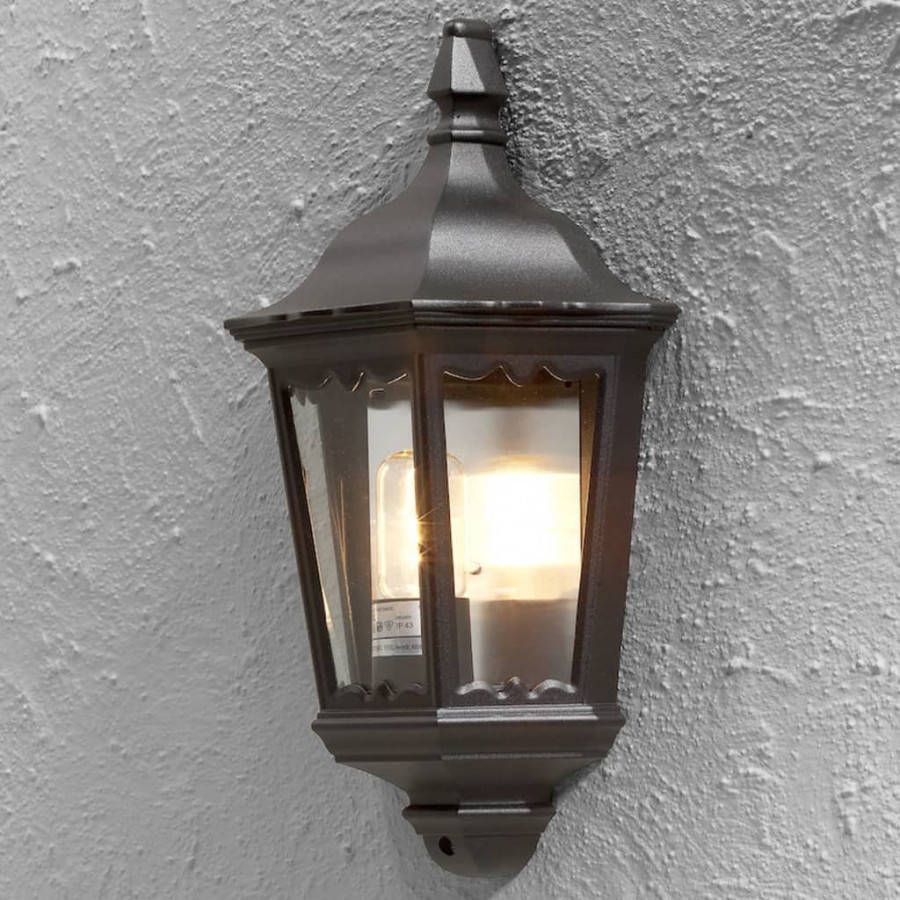KonstSmide Klassieke muurlamp Firenze Flat zwart 7229 750