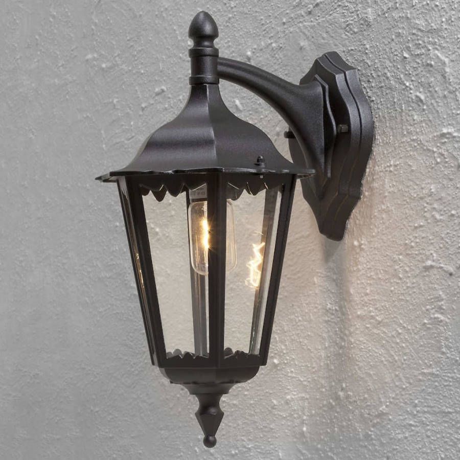 KonstSmide Klassieke muurlamp Firenze Down zwart 7212 750
