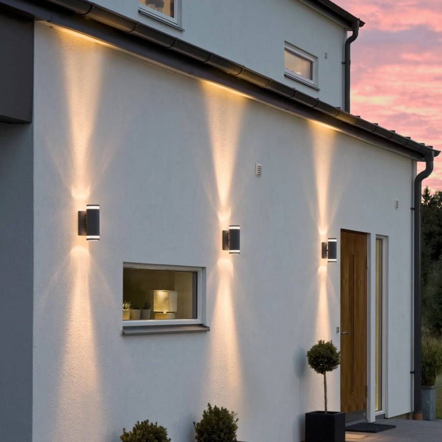 KonstSmide Wandspot Modena Up Down 2 lichts 23cm zwart 7512 750