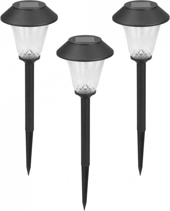 Luxform Padverlichting St. Tropez 1, 2v 12 X 42 Cm Zwart 3 Stuks