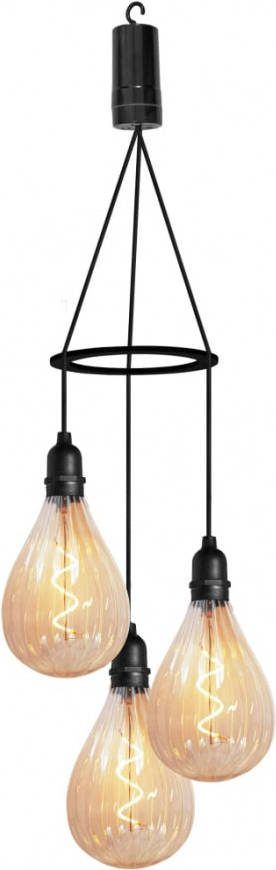 Luxform Hanglamp Galaxy Led 1, 5v 7, 6 X 15, 5 Cm Glas Zwart