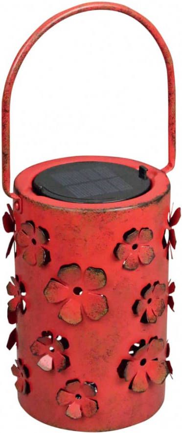 Luxform LED tuinlantaarn solar Daisy 8 lumen rood 29114