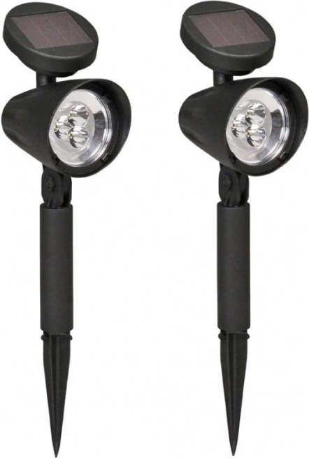 Luxform Solar LED spotlights Lazise zwart 2 st 44239