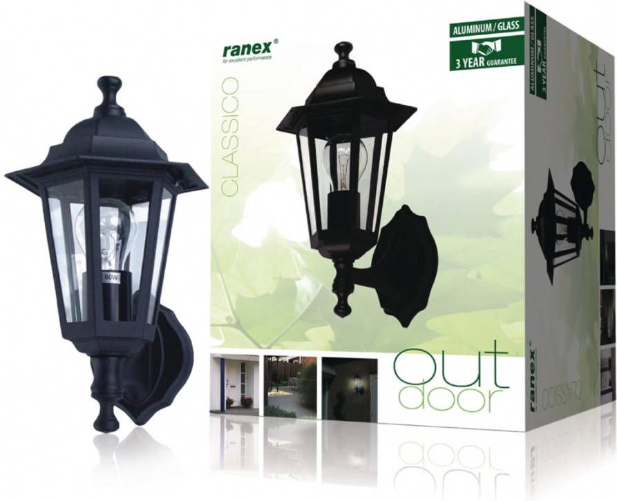 Ranex Wandlamp 60 W zwart CLAS5000.030