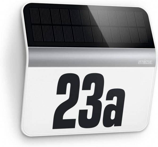 Steinel LED Wandlamp XSolar LH N Huisnummer Light RVS | Solar Lichtsensor